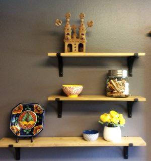 julie laundry room with shelf decor